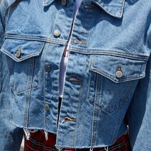pacsun cropped denim jacket